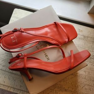 Orange Strappy Marc Fisher Sandals (10M)